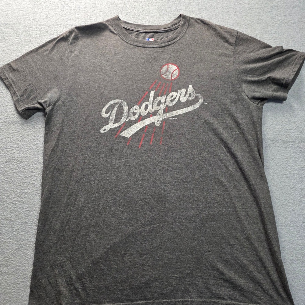 Los Angeles Dodgers MLB Genuine Merchandise T-Shirt Mens Large Gray Graphic Tee